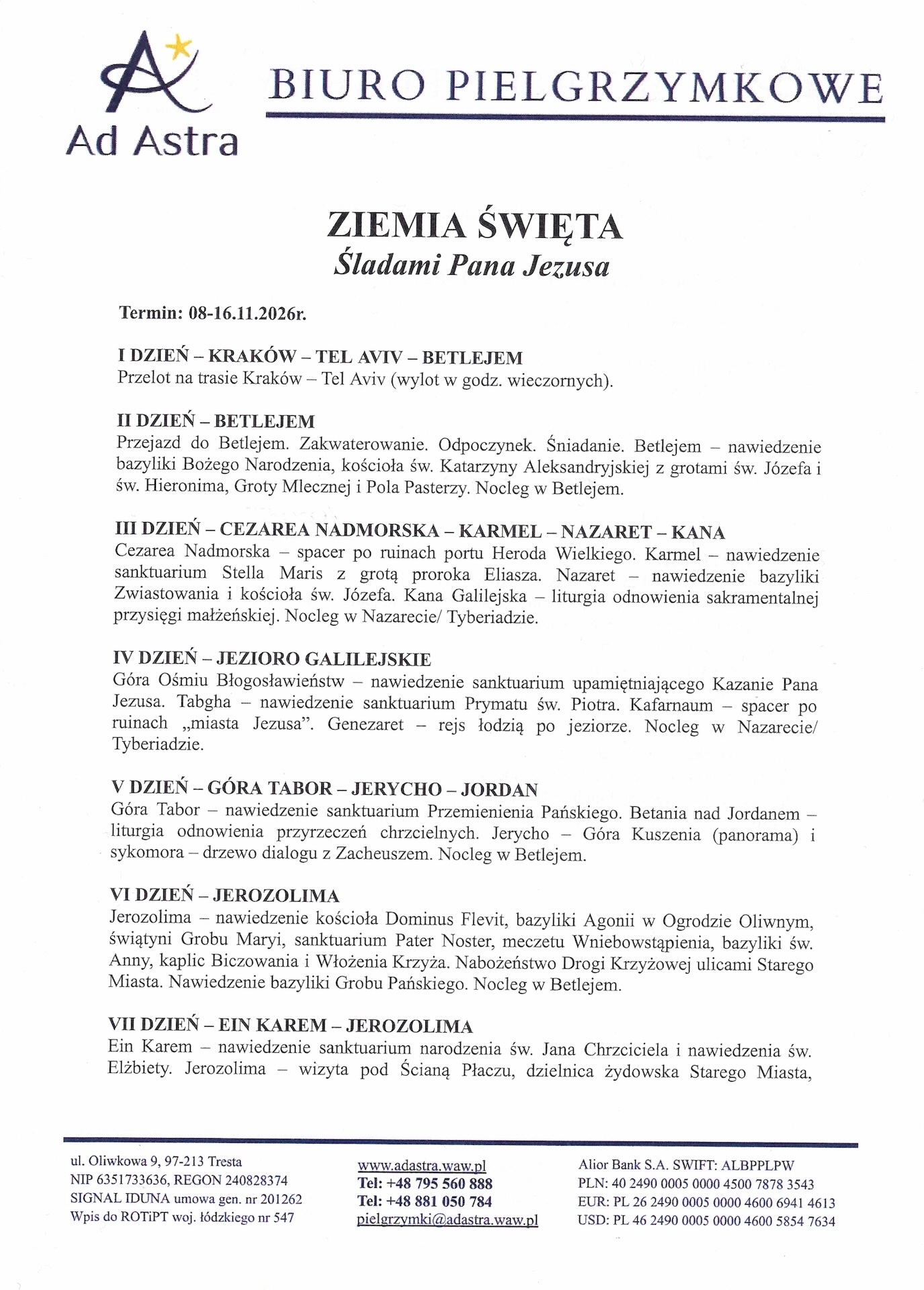 Pielgrzymka do Ziemi Świętej